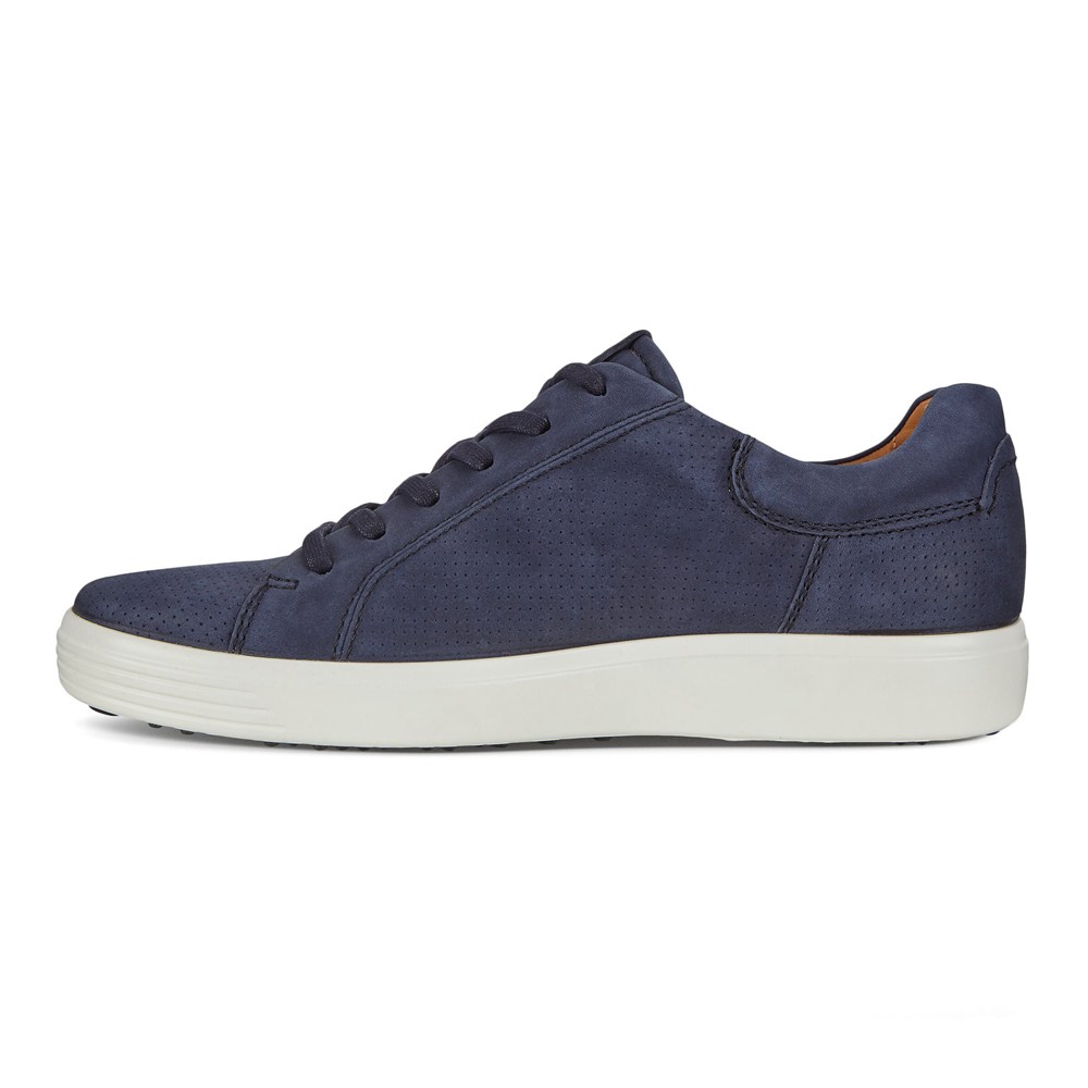 ECCO Mens Sneakers Navy - Soft 7 Lace-Up - ZWD-608137